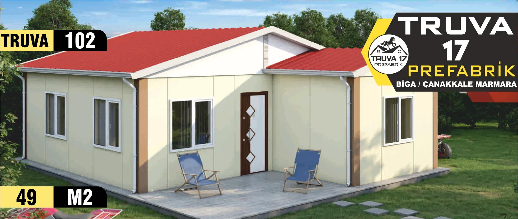 102 - 49m² Tek Katlı Prefabrik Ev