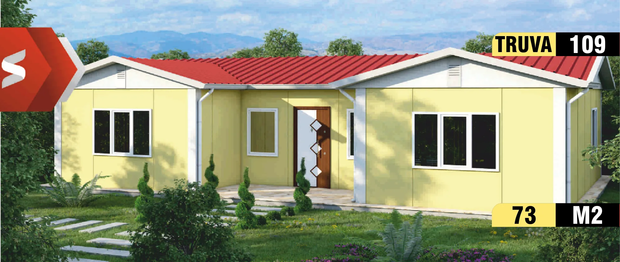 109 - 73m² Tek Katlı Prefabrik Ev