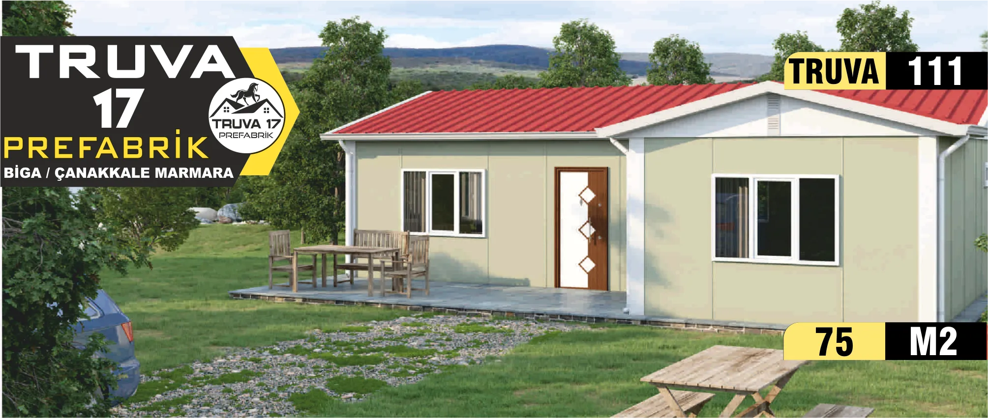 111 - 75m² Tek Katlı Prefabrik Ev