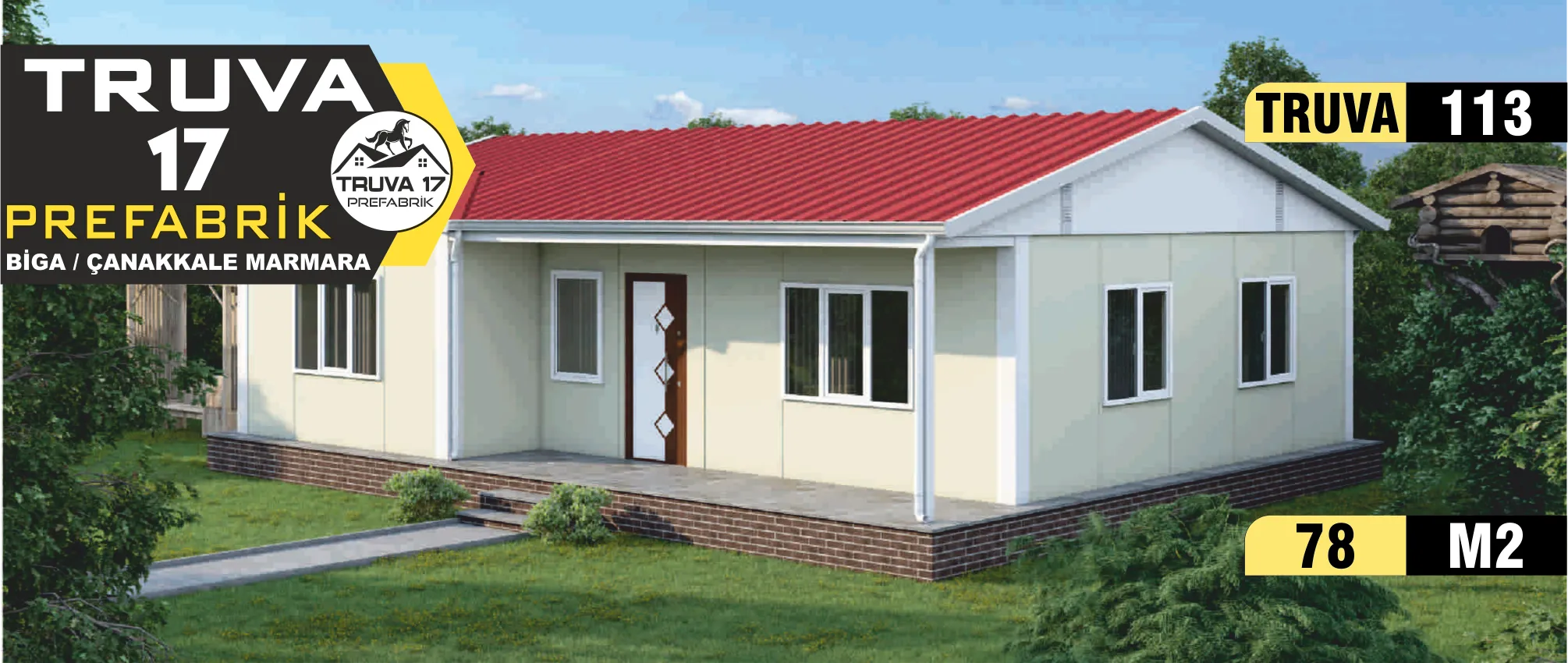 113 - 78m² Tek Katlı Prefabrik Ev