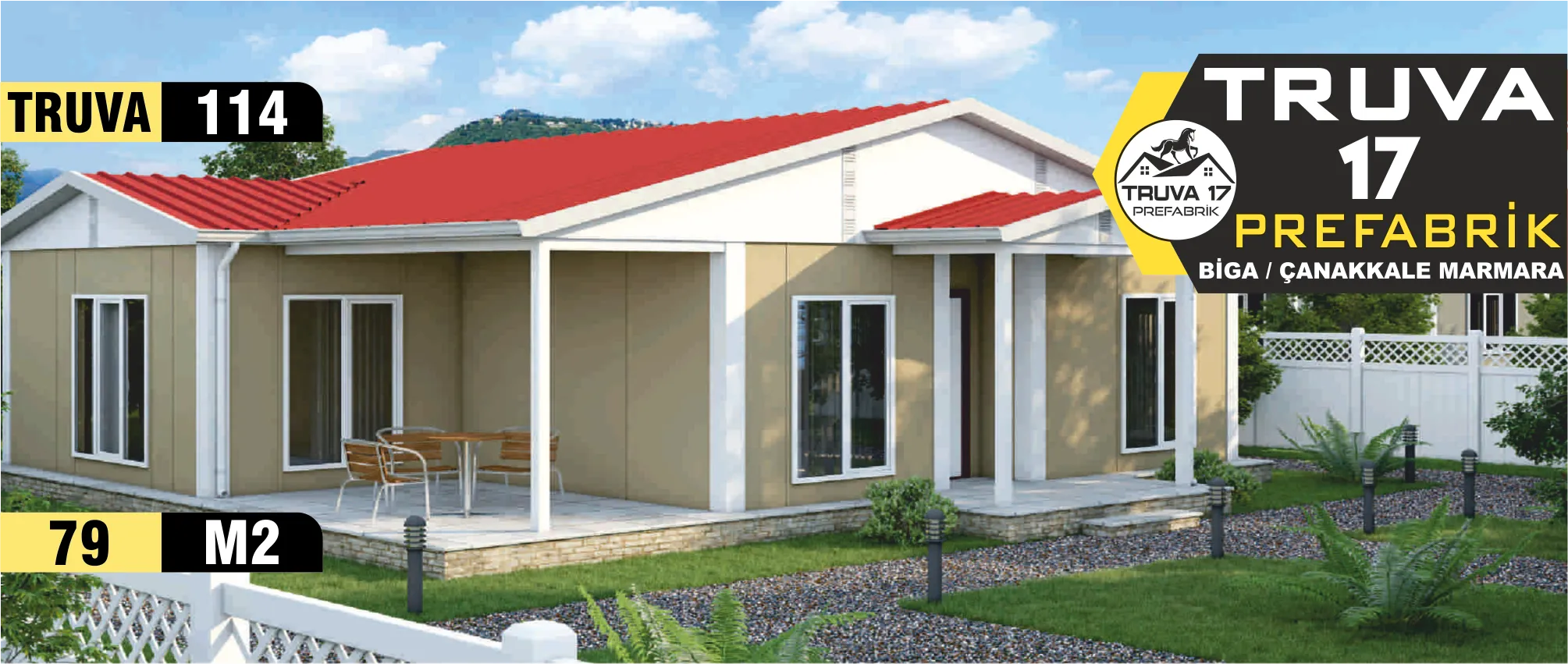 114 - 79m² Tek Katlı Prefabrik Ev