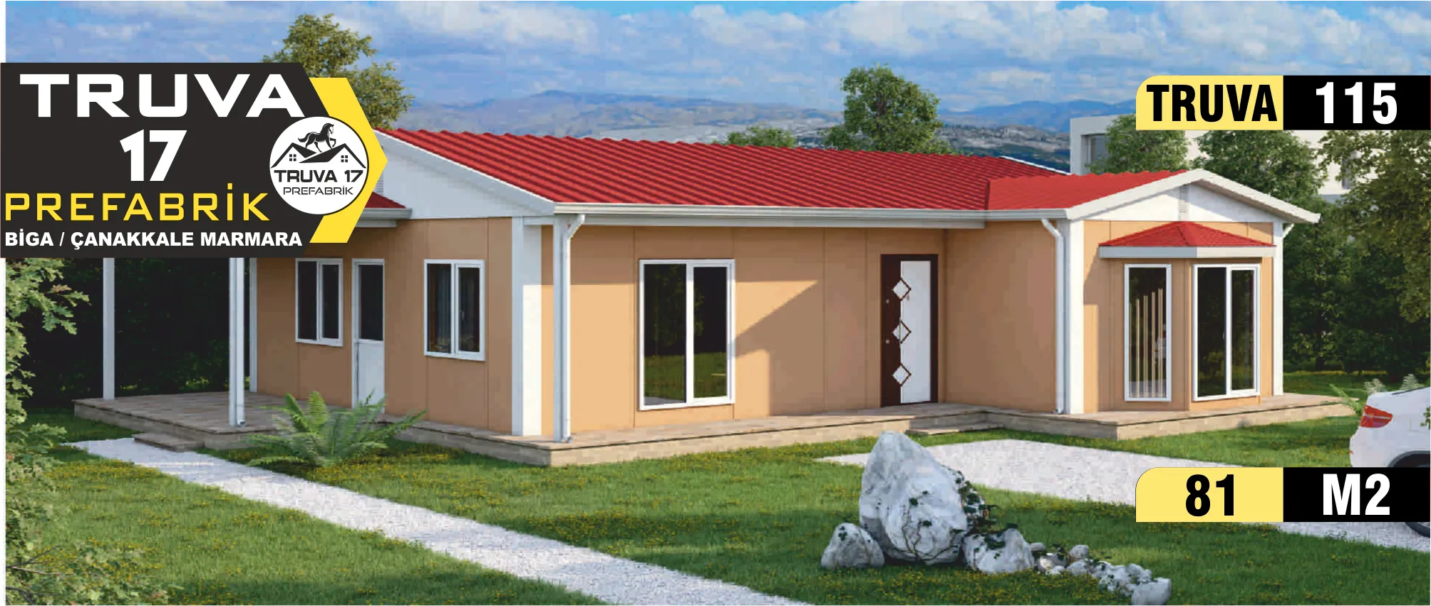 115 - 81m² Tek Katlı Prefabrik Ev