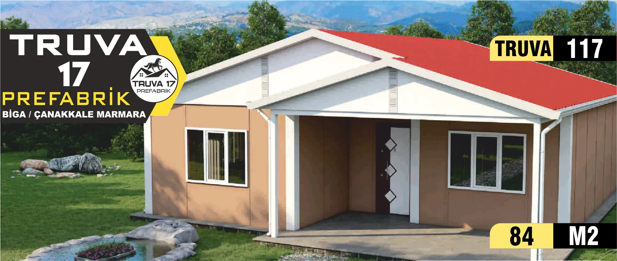 117 - 84m² Tek Katlı Prefabrik Ev