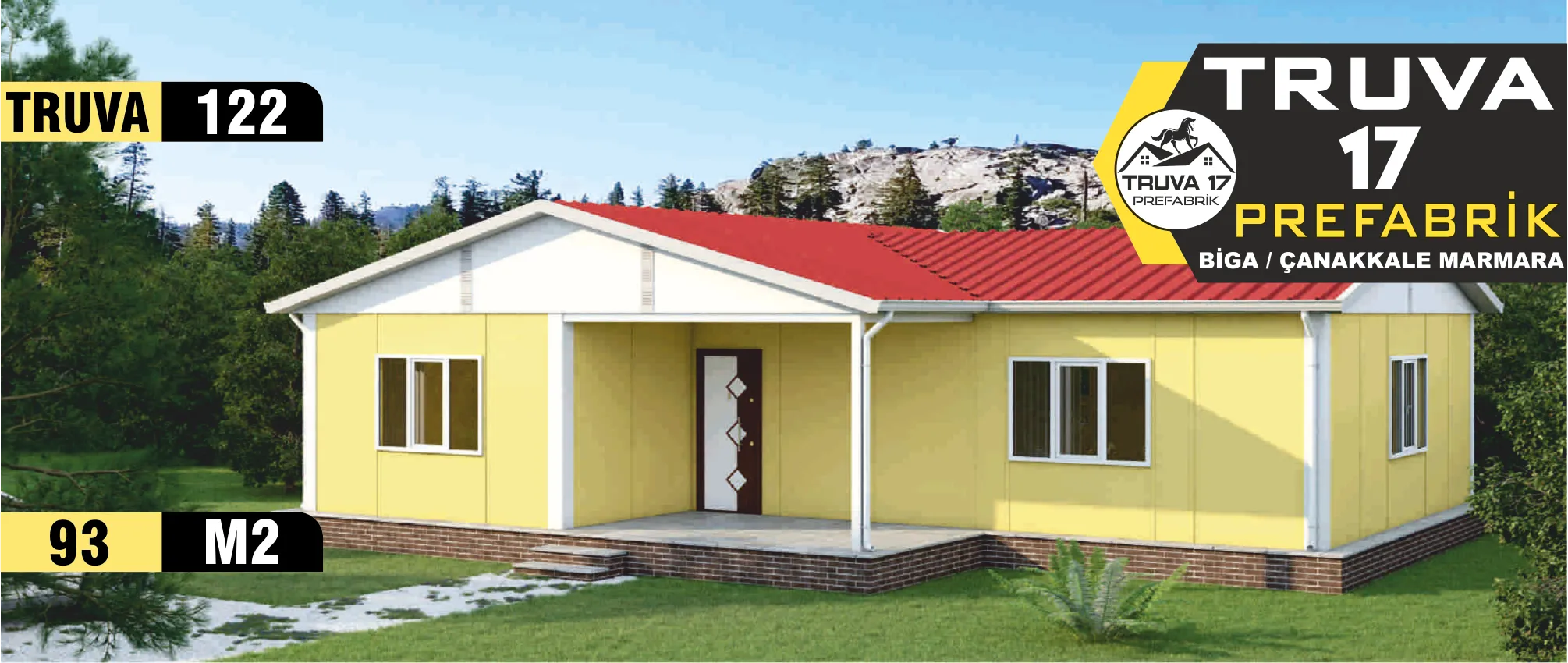 122 - 93m² Tek Katlı Prefabrik Ev