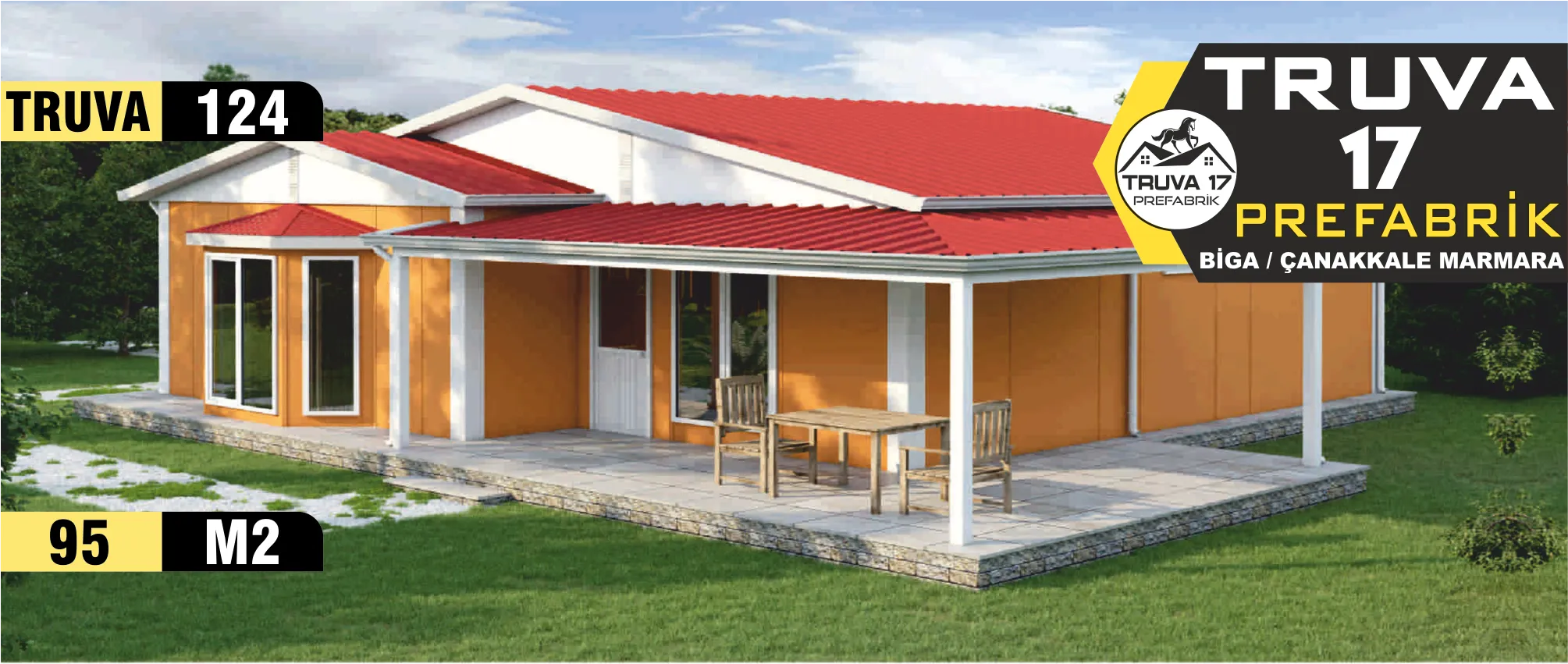 124 - 95m² Tek Katlı Prefabrik Ev