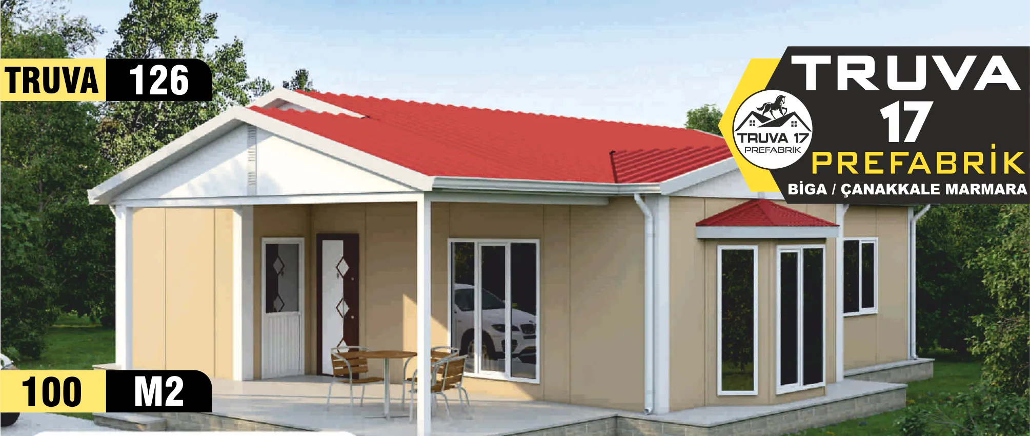 126 - 100m² Tek Katlı Prefabrik Ev