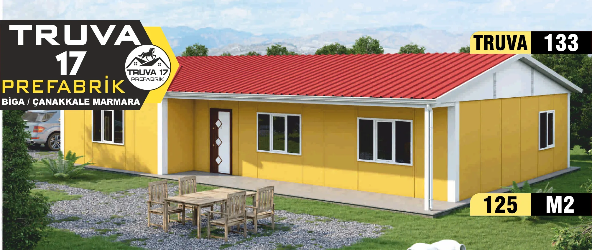 133 - 125m² Tek Katlı Prefabrik Ev