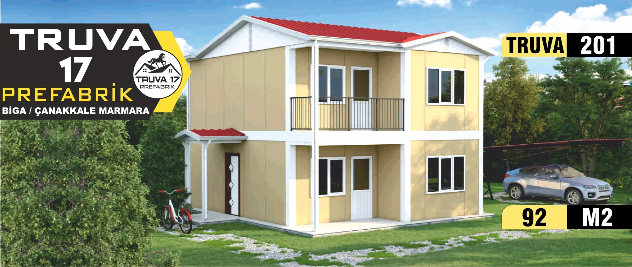 201 - 92m² İki Katlı Prefabrik Ev