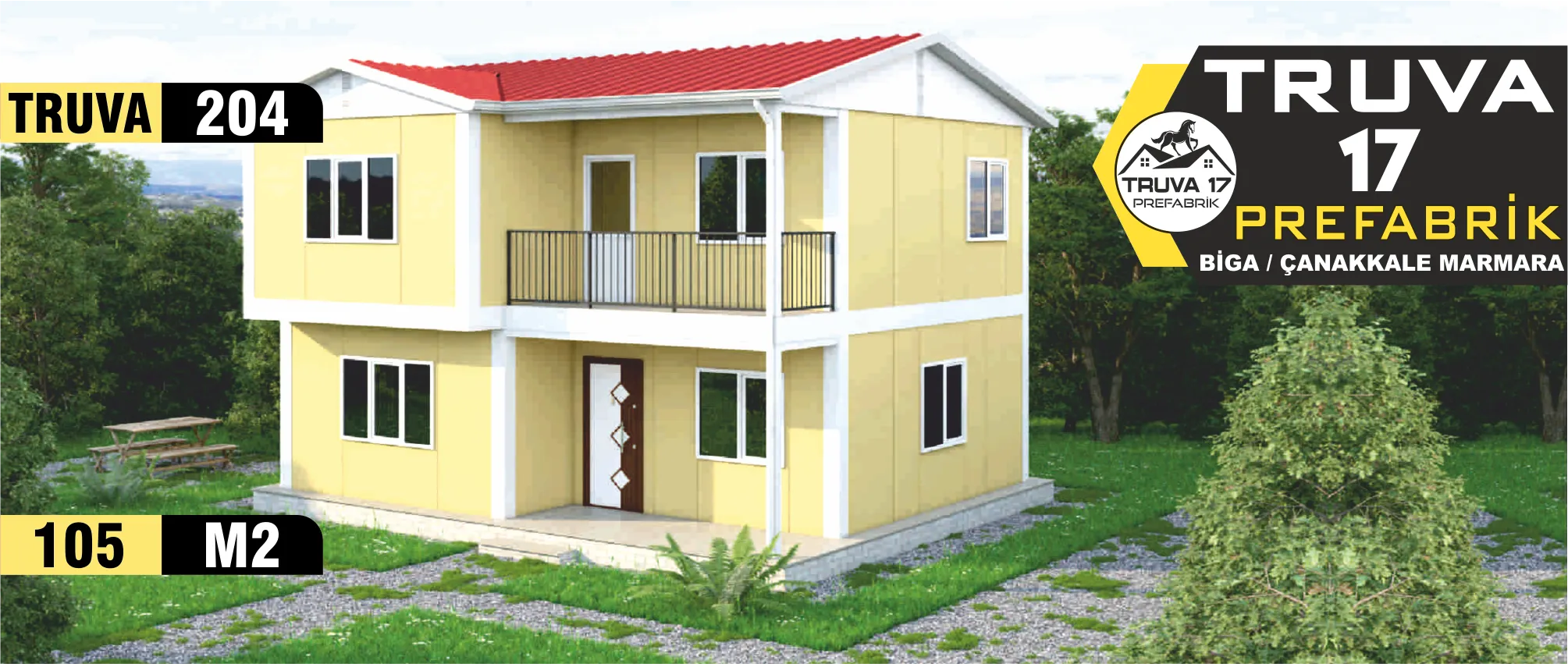 204 - 105m² İki Katlı Prefabrik Ev