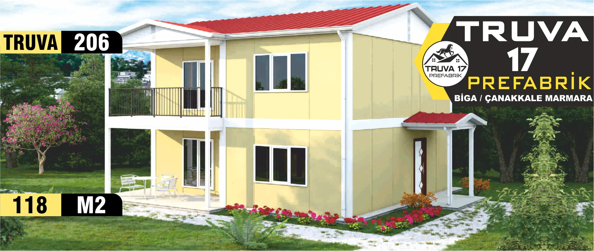 206 - 118m² İki Katlı Prefabrik Ev