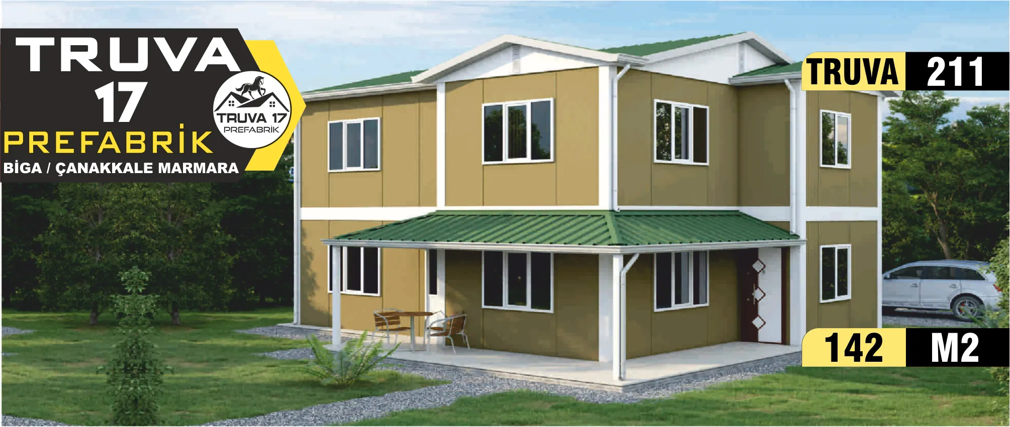 211 - 142m² İki Katlı Prefabrik Ev