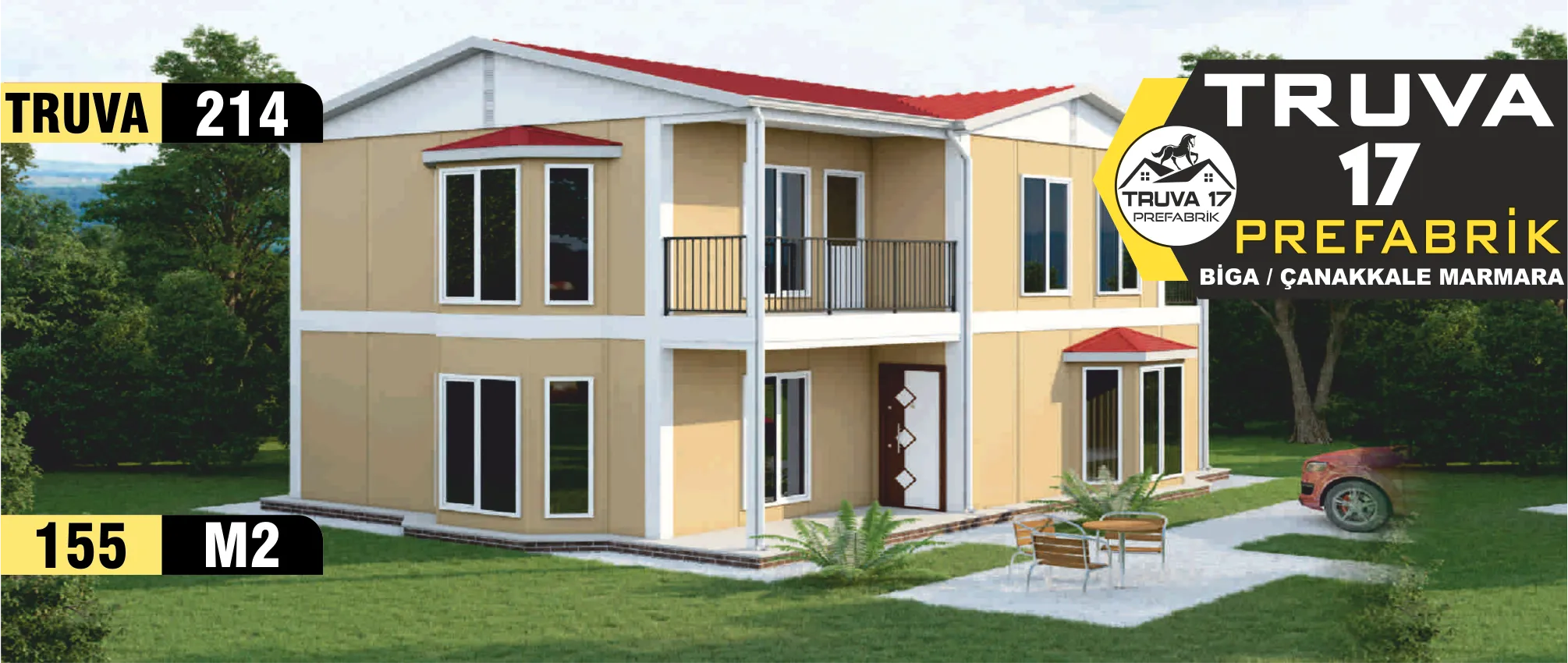 214 - 155m² İki Katlı Prefabrik Ev