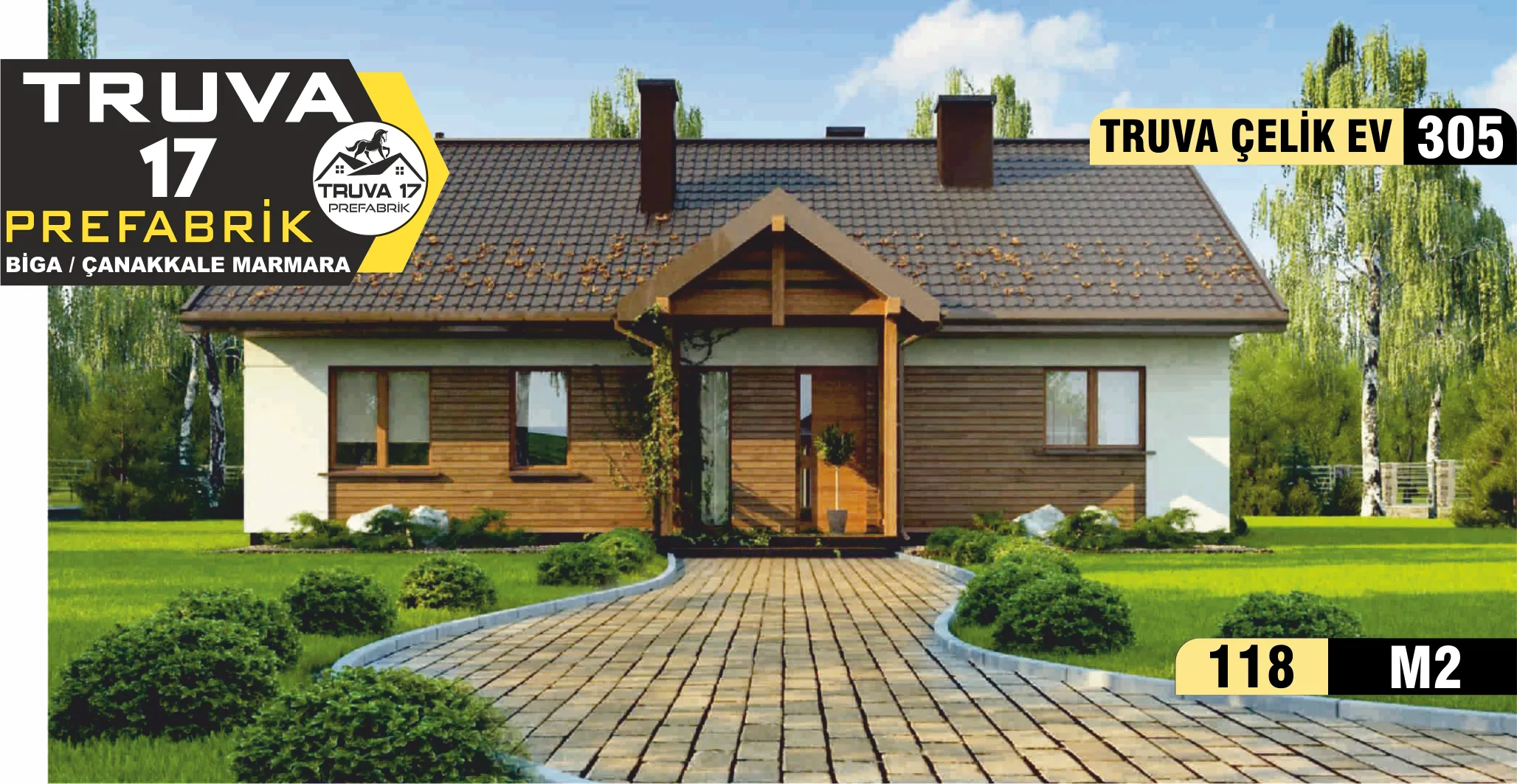 305- 119 m² Tek Katlı Çelik Ev