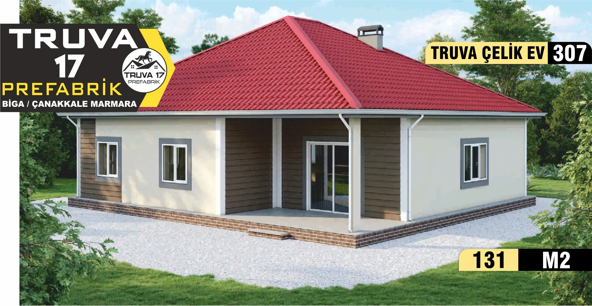 307- 138m² Tek Katlı Çelik Ev