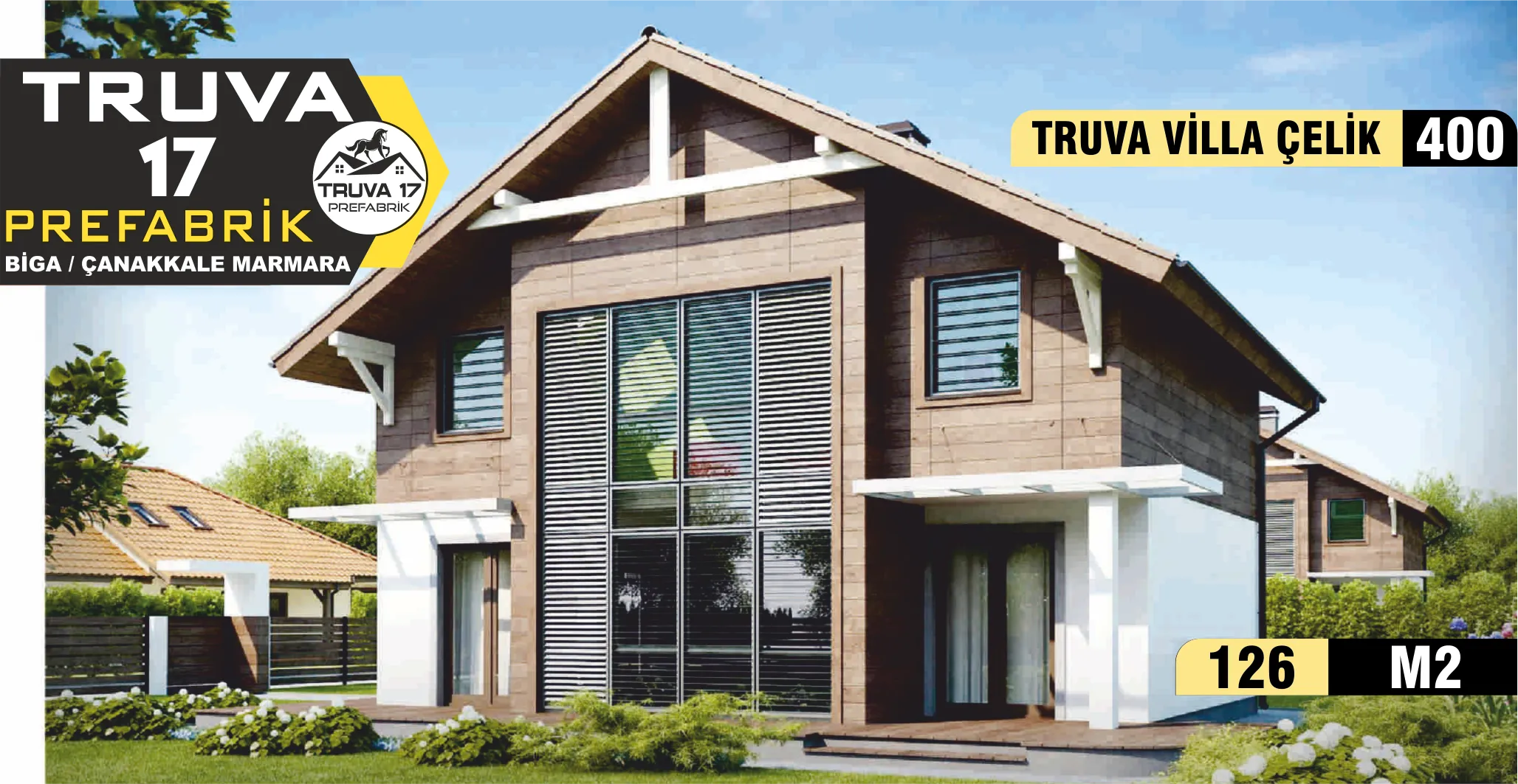 400 - 126m² İki Katlı Çelik Ev