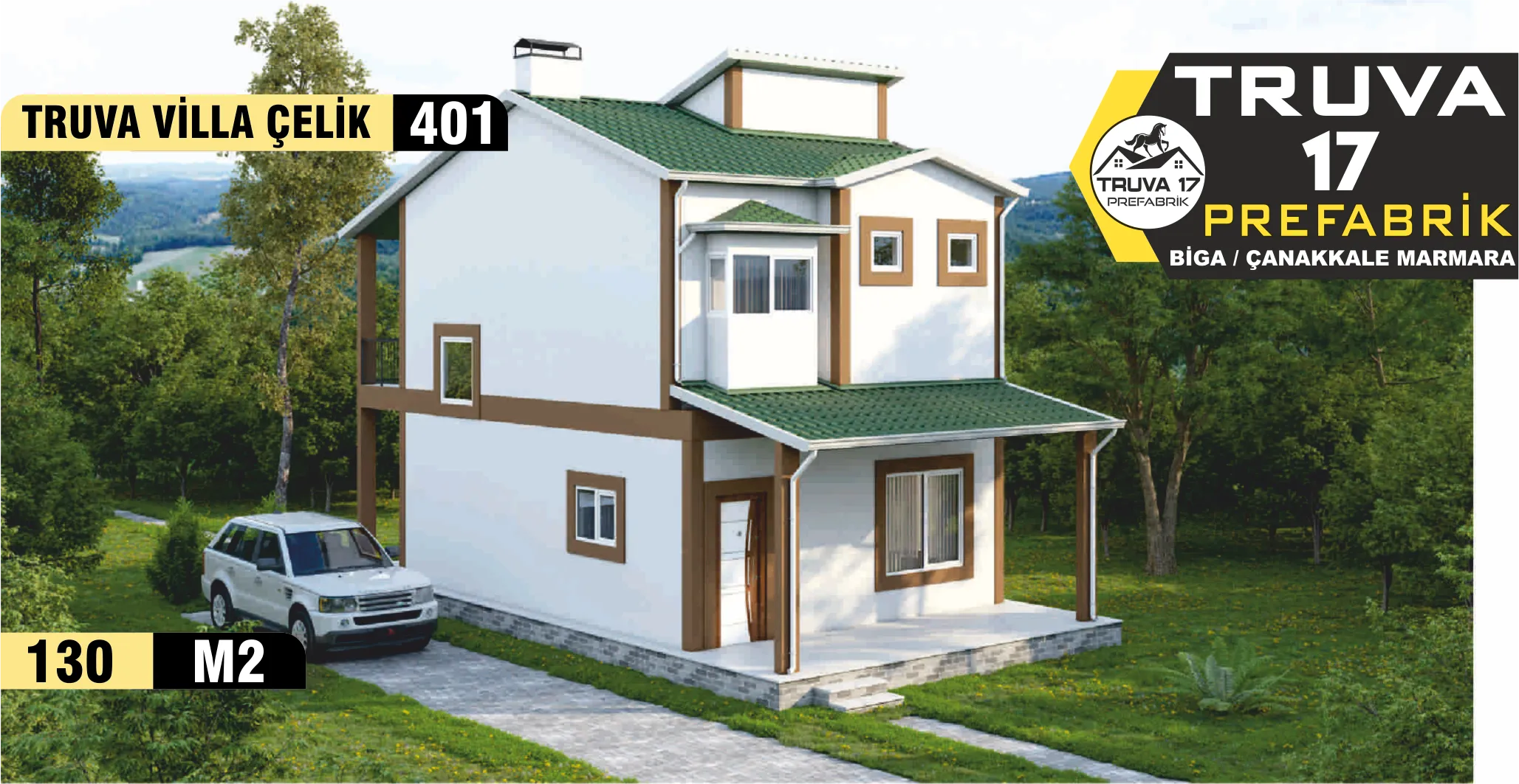 401 - 130m² İki Katlı Çelik Ev