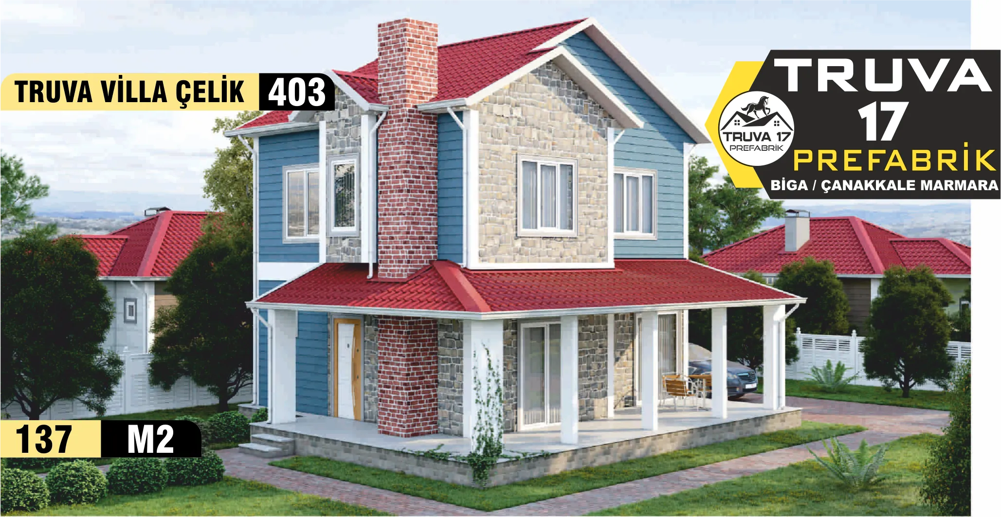 403 - 137m² İki Katlı Çelik Ev