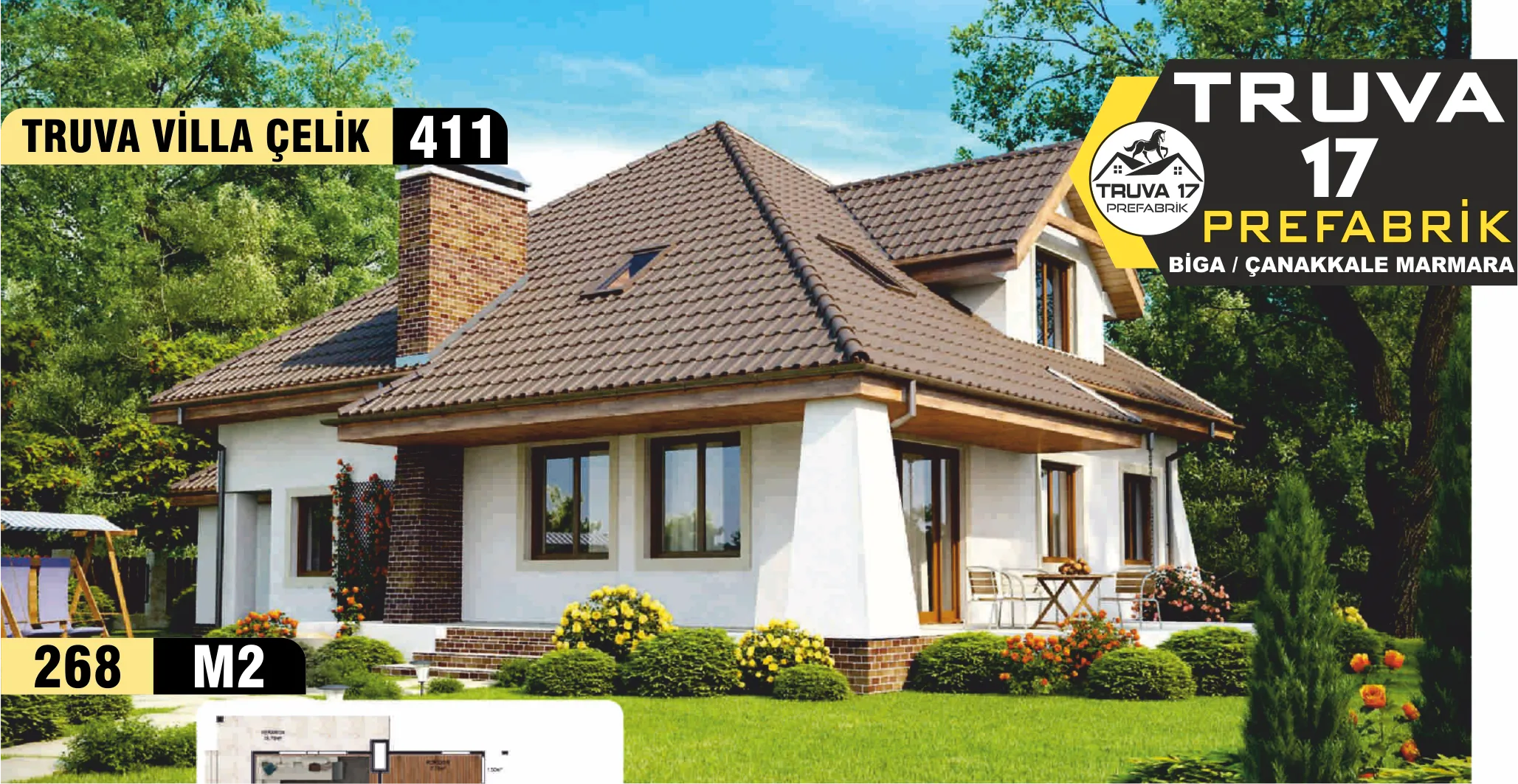 411 - 268m² İki Katlı Çelik Ev