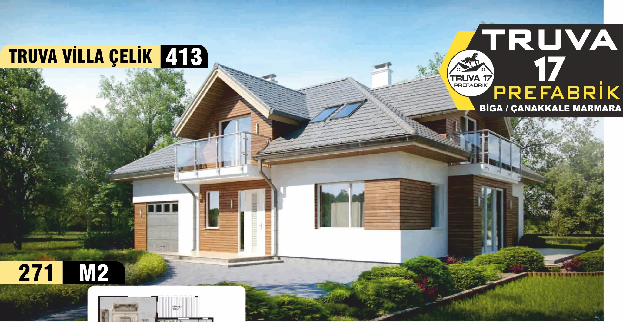 413 - 271m² İki Katlı Çelik Ev