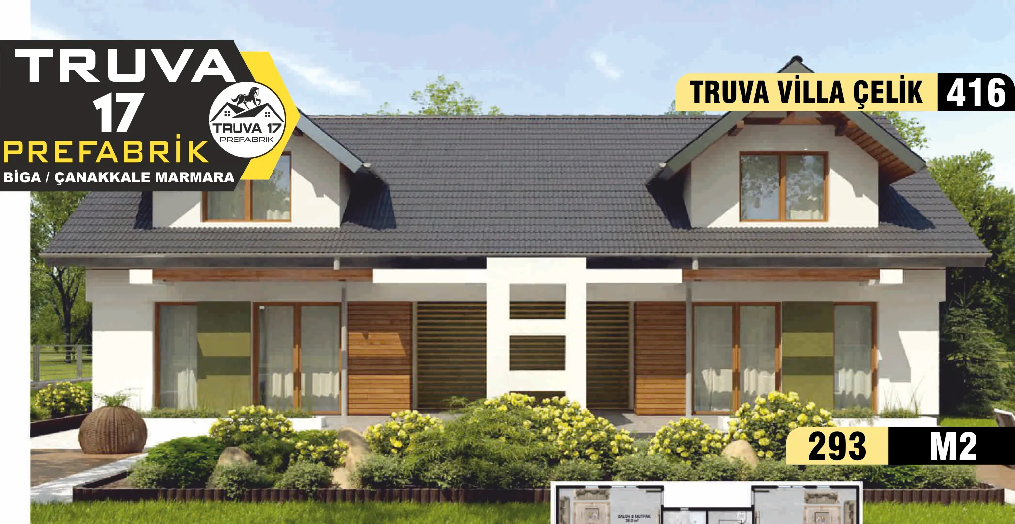 416 - 293m² İki Katlı Çelik Ev