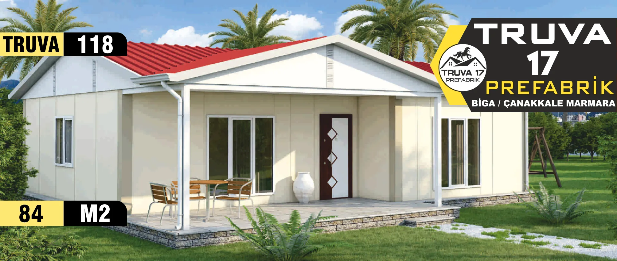 118 - 84m² Tek Katlı Prefabrik Ev