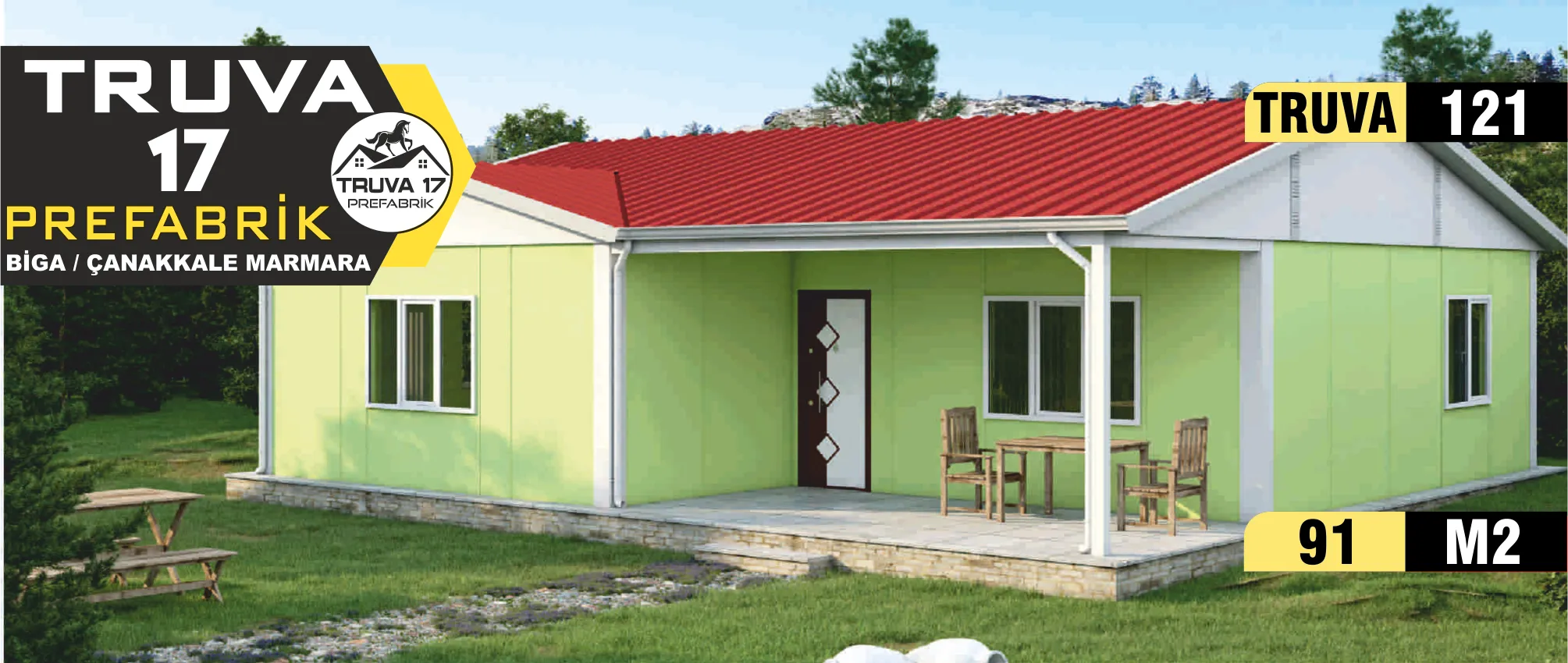 121 - 91m² Tek Katlı Prefabrik Ev